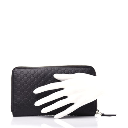 Gucci Microguccissima Large Zip Around Organizer Wallet Black 2 of 6
