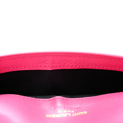 Saint Laurent Smooth Calfskin Monogram Phone Holder Crossbody Fuchsia Couture 7 of 15