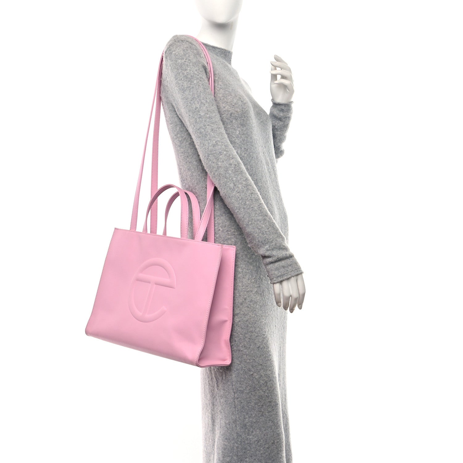 Telfar Vegan Leather Medium Shopping Bag Bubblegum 2 of 10