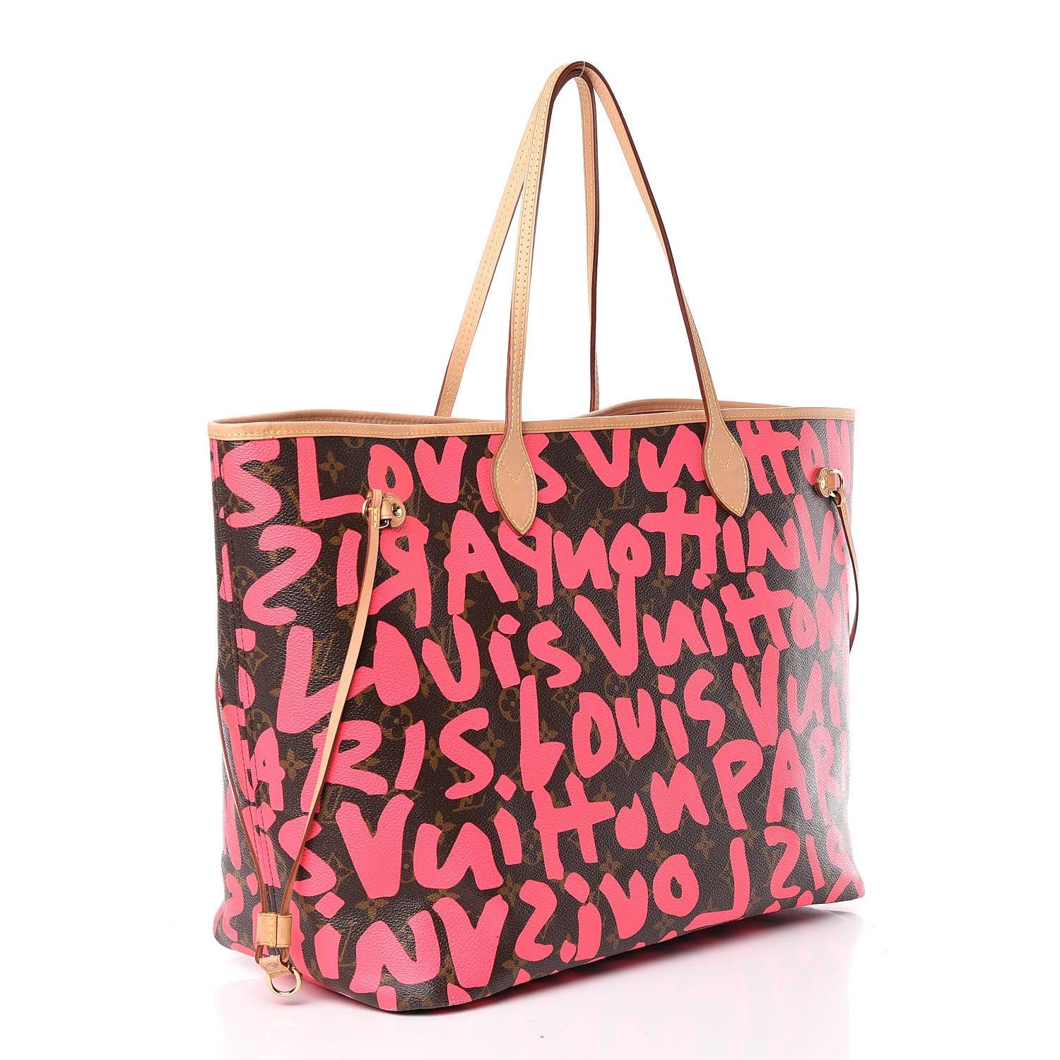Louis Vuitton Monogram Graffiti Neverfull GM Fuchsia 3 of 17