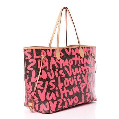 Louis Vuitton Monogram Graffiti Neverfull GM Fuchsia 3 of 17