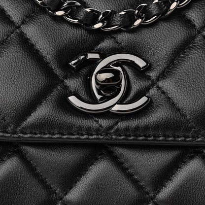 Chanel Lambskin Quilted Mini Trendy CC Chain Wallet So Black 8 of 10