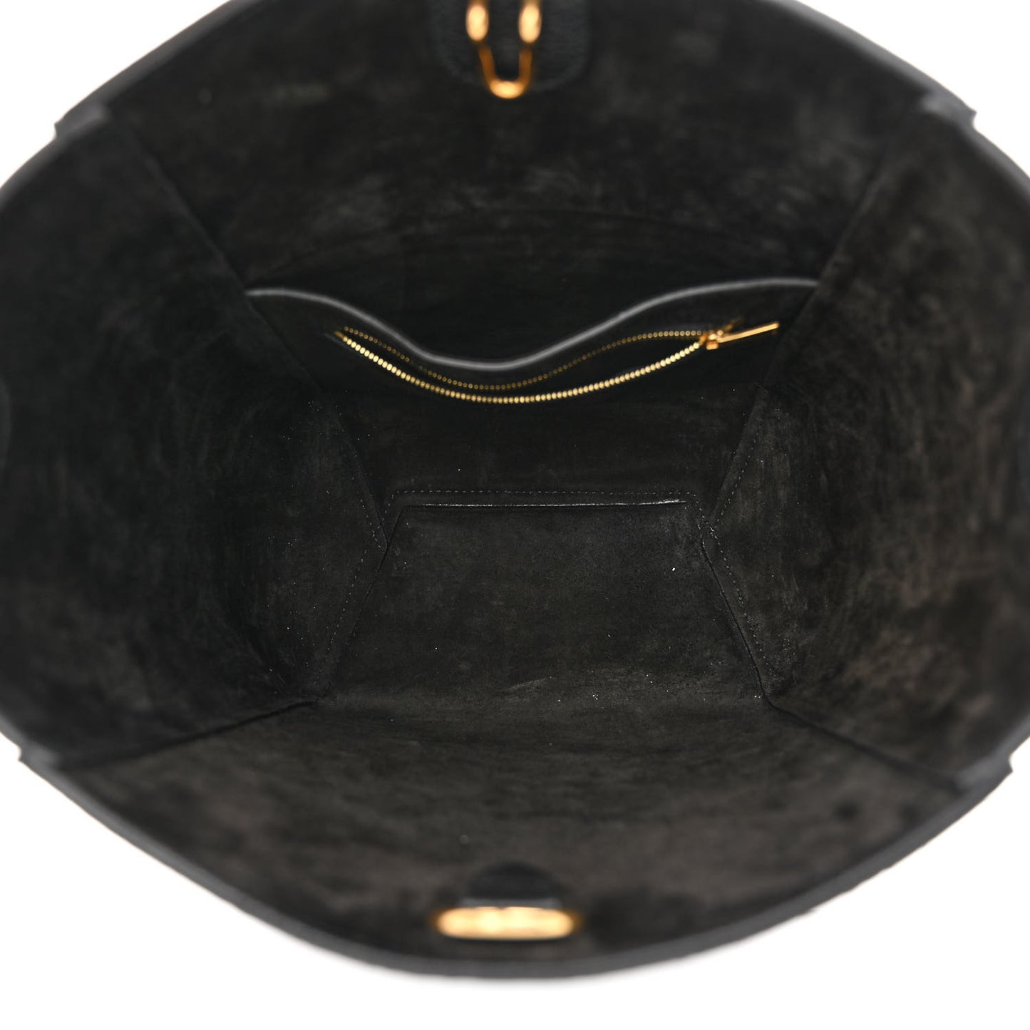 Soft Grained Calfskin Small Sangle Bucket Bag Black