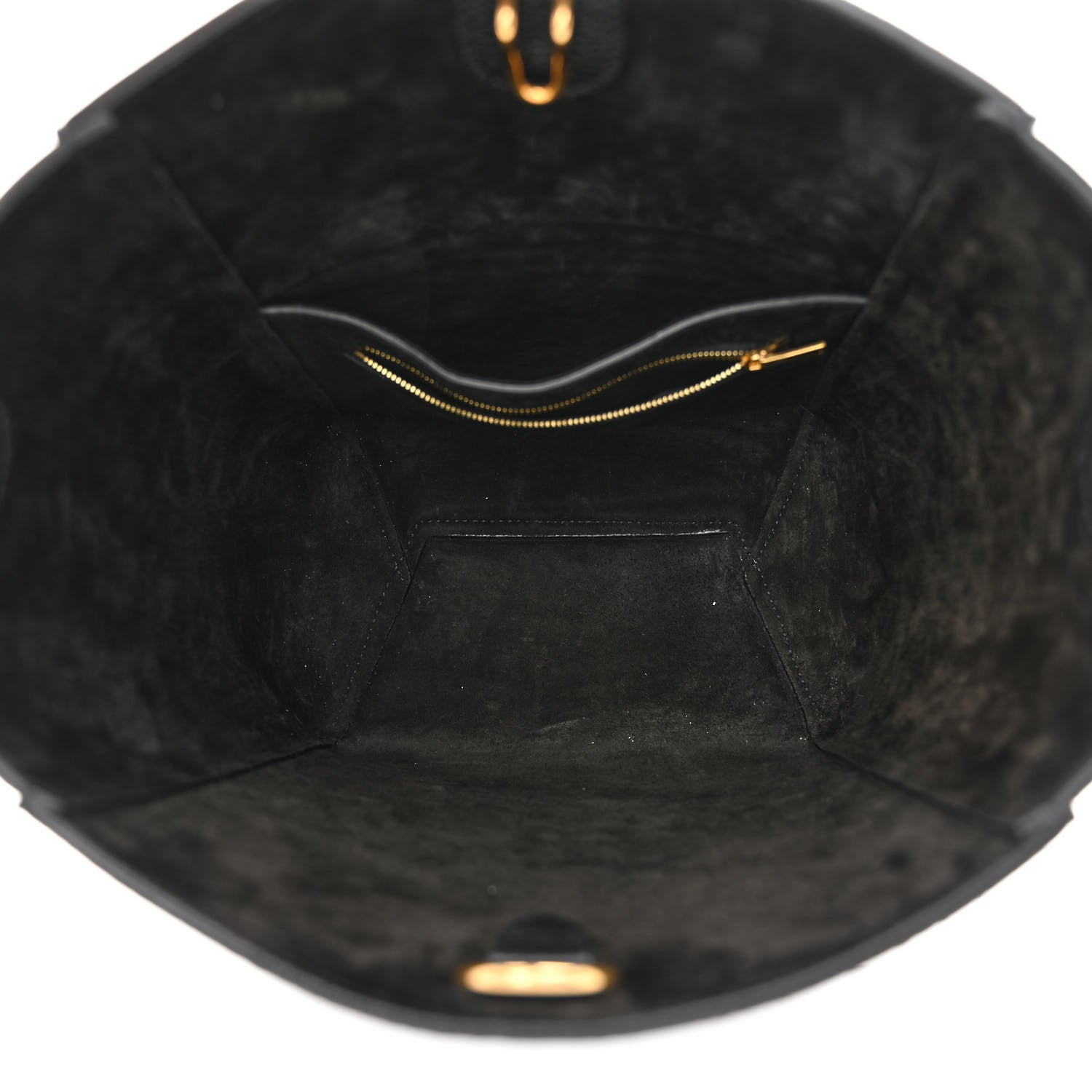 Celine Soft Grained Calfskin Small Sangle Bucket Bag Black 5 of 9