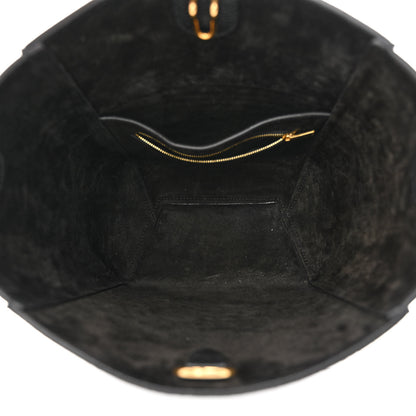 Celine Soft Grained Calfskin Small Sangle Bucket Bag Black 5 of 9