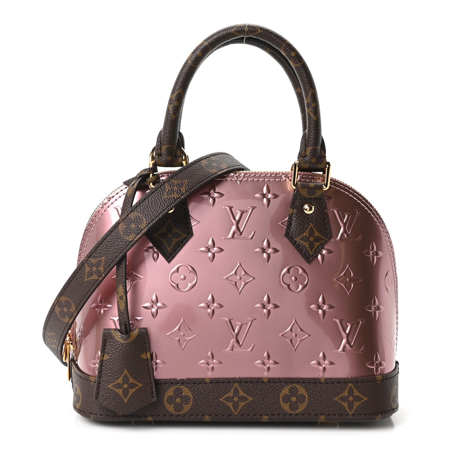 Louis Vuitton Vernis Monogram Alma BB Rose Pale Metallise 1 of 9