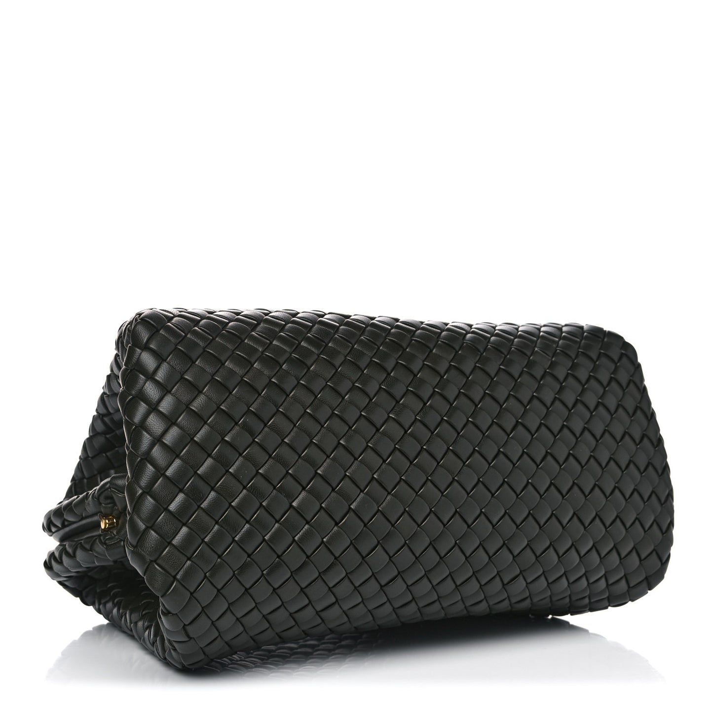 Nappa Intrecciato Padded Clutch Green