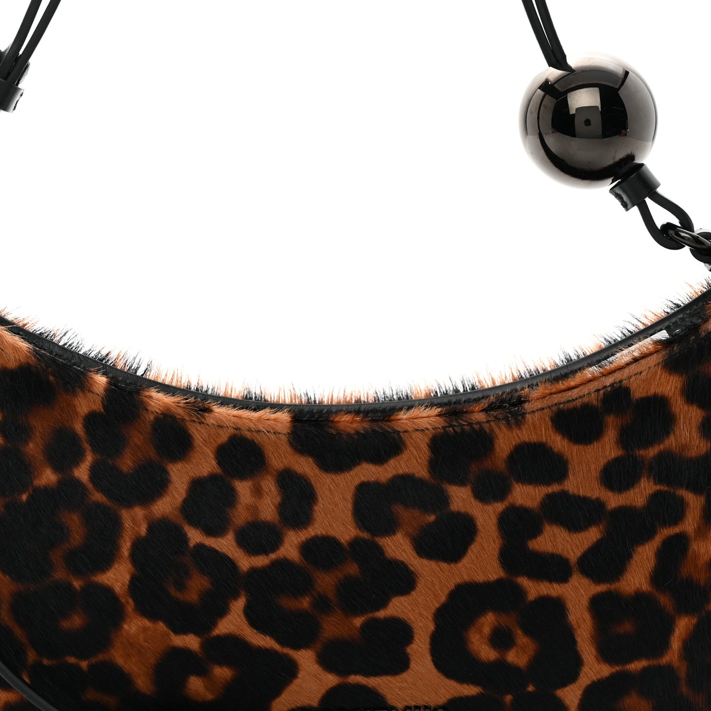 Calf Hair Leopard Print Le Bisou Perle Brown