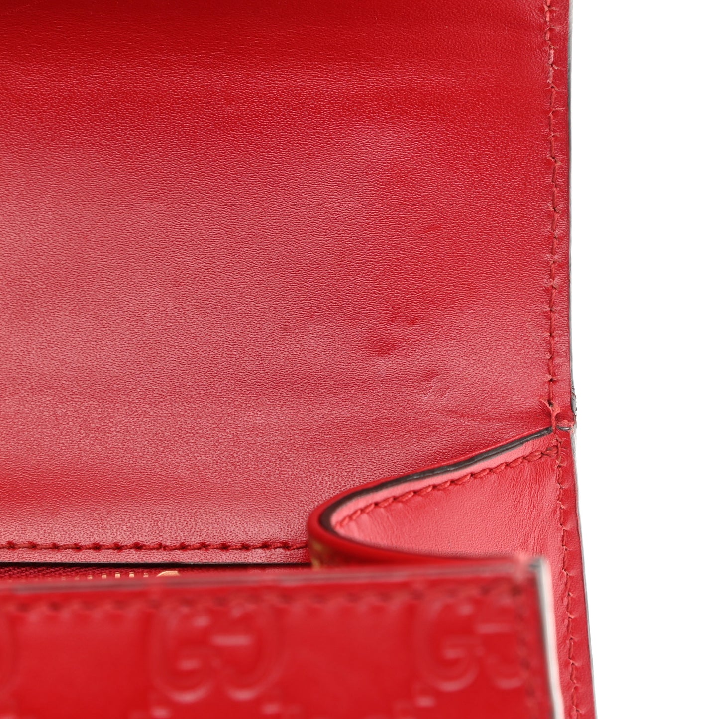 Guccissima Medium Padlock Shoulder Bag Hibiscus Red