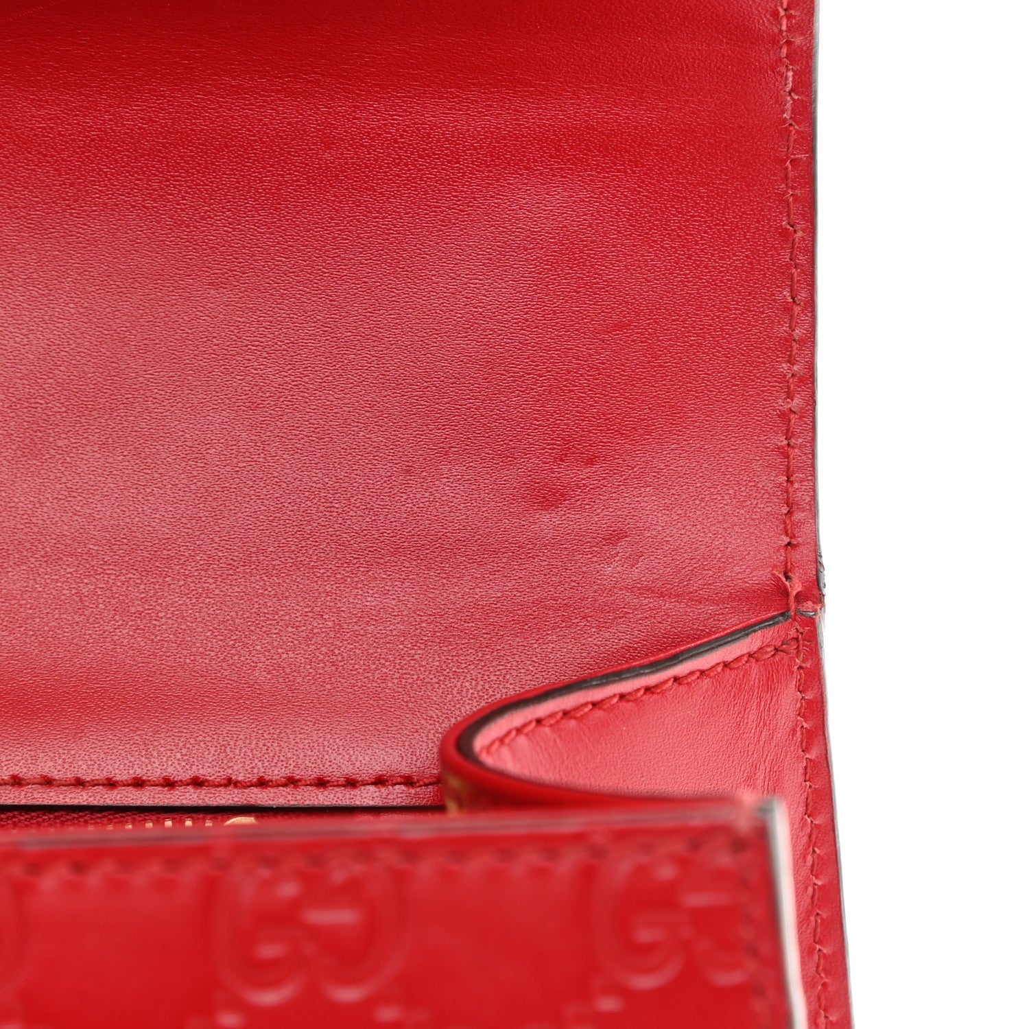 Gucci Guccissima Medium Padlock Shoulder Bag Hibiscus Red 12 of 12