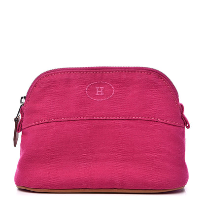 Hermes Cotton Canvas Mini Bolide Travel Cosmetic Pouch 1 of 10
