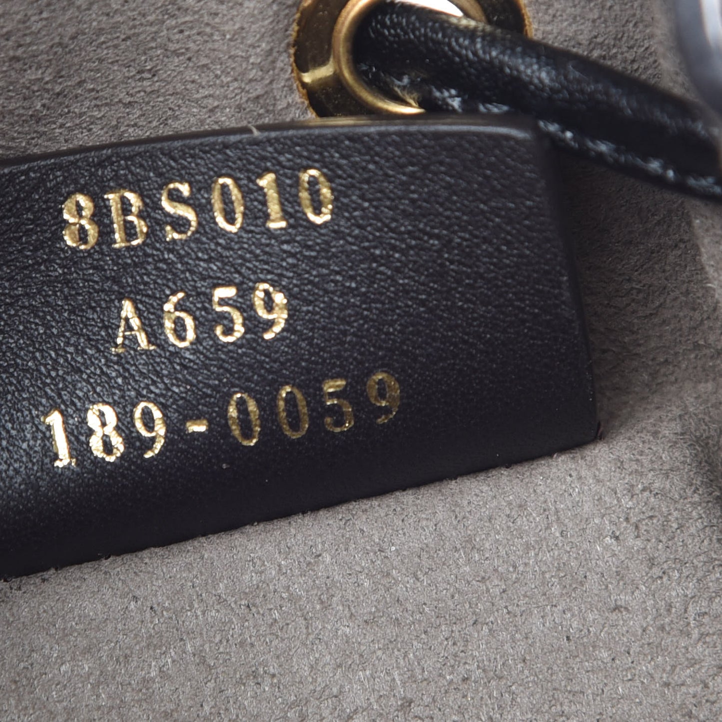 Vitello Liberty F is Fendi Bi-Color FF 1974 Embossed Mini Mon Tresor Bucket Bag Maya Black