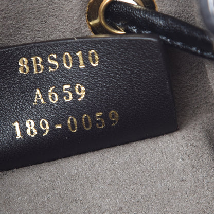 Fendi Vitello Liberty F is Fendi Bi-Color FF 1974 Embossed Mini Mon Tresor Bucket Bag Maya Black 8 of 10