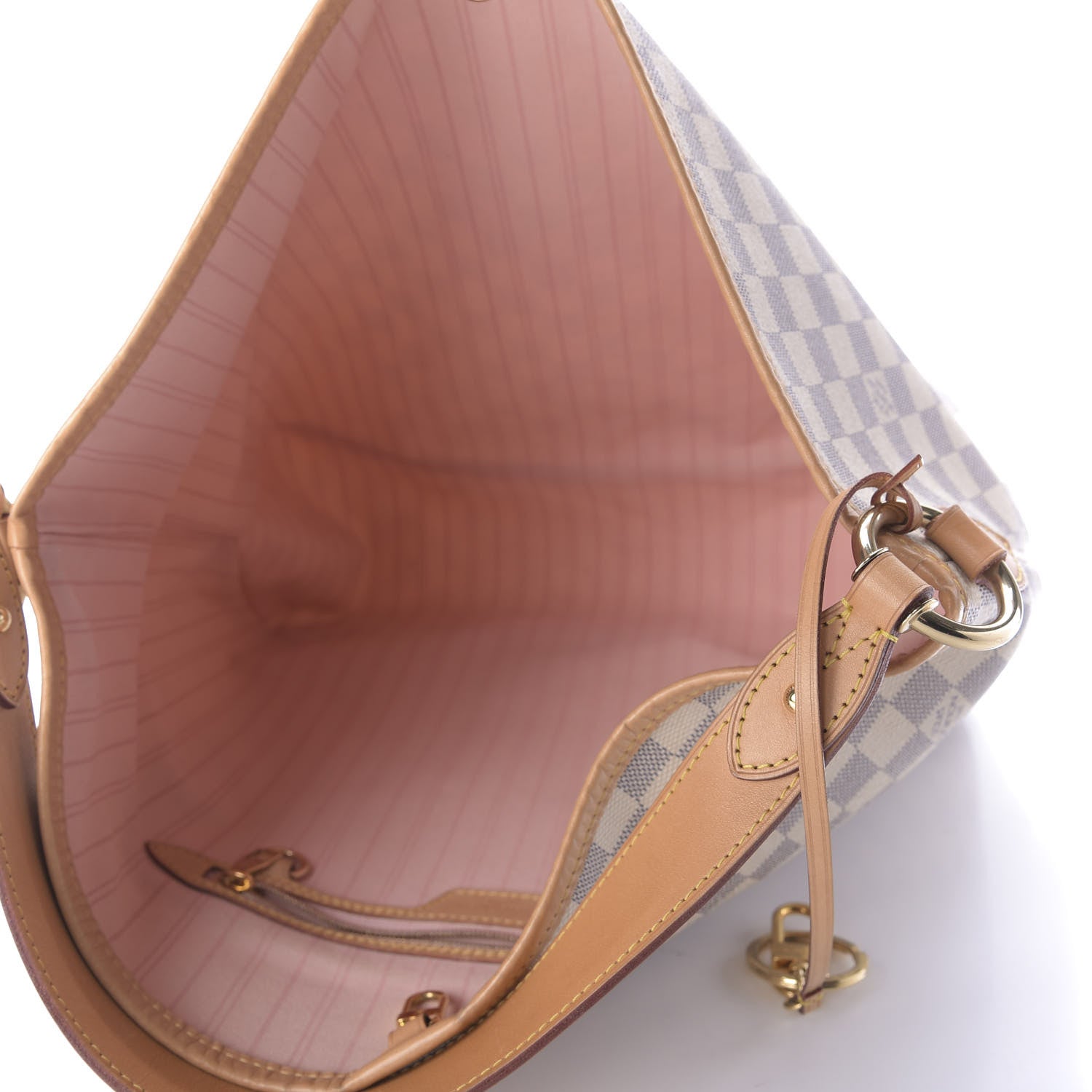 Louis Vuitton Damier Azur Delightful MM Rose Ballerine 5 of 10