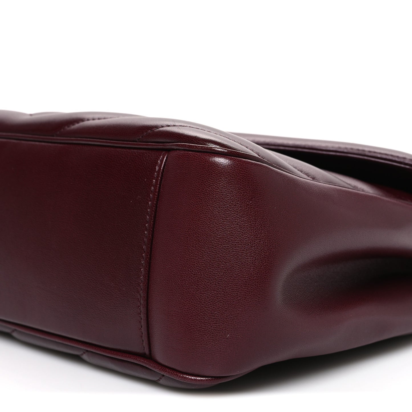 Lambskin Chevron Quilted Large Loulou Rouge Cabernet