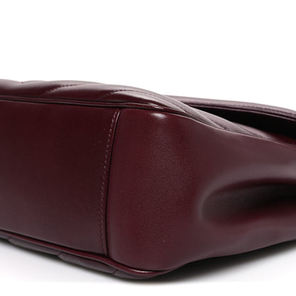 Saint Laurent Lambskin Chevron Quilted Large Loulou Rouge Cabernet 11 of 11