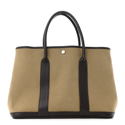 Hermes Buffle Skipper Toile Garden Party 36 MM Tote Olive 1 of 9