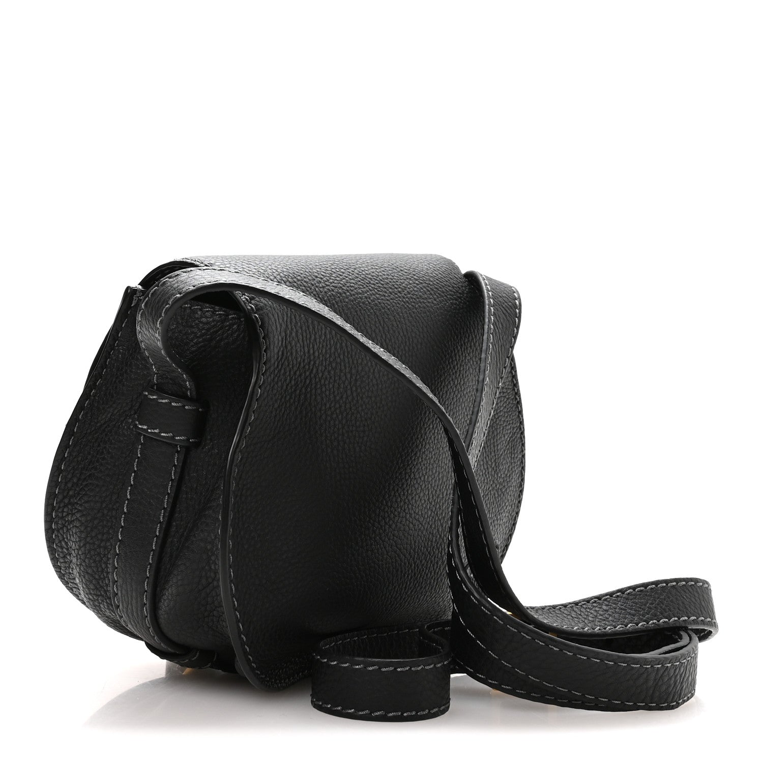 Chloe Calfskin Mini Marcie Round Crossbody Bag Black 3 of 10