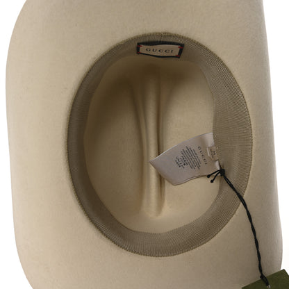 Gucci Felt Dallas Wide Brim Hat M Ivory 7 of 10