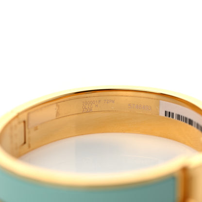 Hermes Enamel Narrow Clic Clac H Bracelet PM Aqua 4 of 5