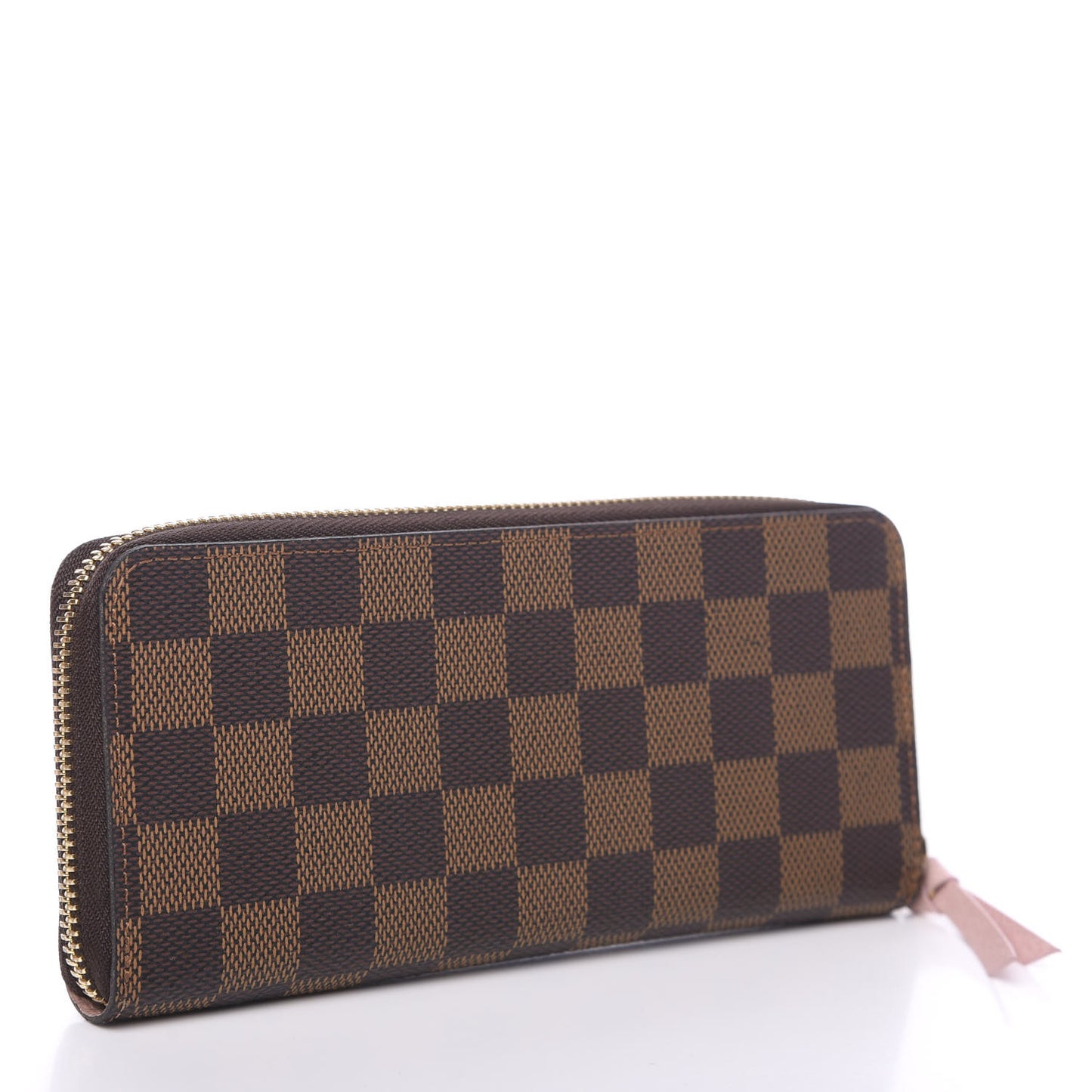 Damier Ebene Clemence Wallet Rose Ballerine