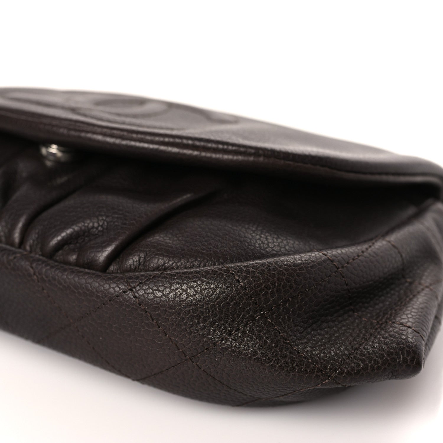 Chanel Caviar Half Moon Wallet On Chain WOC Brown 10 of 10