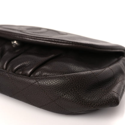 Chanel Caviar Half Moon Wallet On Chain WOC Brown 10 of 10