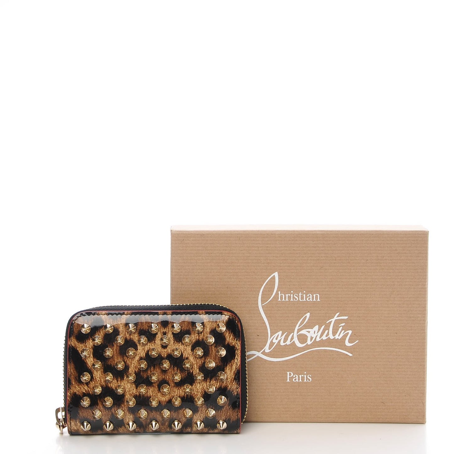 Patent Leopard Spiked Panettone Coin Purse