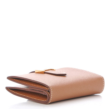 Hermes Epsom Mini Bearn Wallet Gold 4 of 8