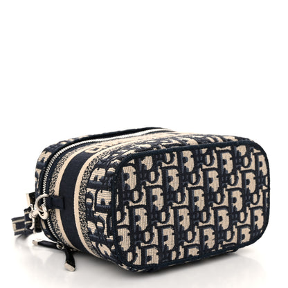 Christian Dior Oblique Small Diortravel Vanity Case With Shoulder Strap Blue 4 of 9