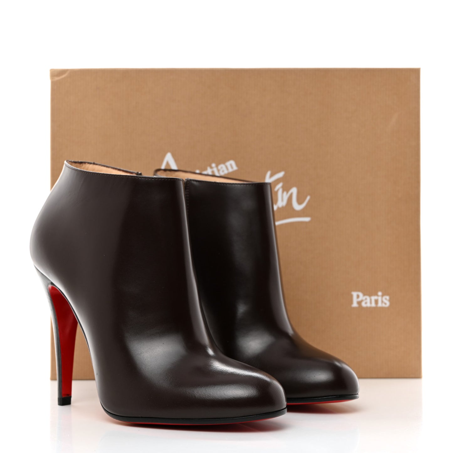 Calfskin Belle 100 Ankle Boots 37 Brown