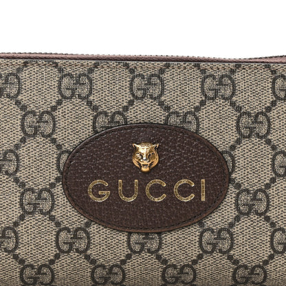 Gucci GG Supreme Monogram Neo Vintage Zip Around Wallet Beige Crop New Acero 10 of 11