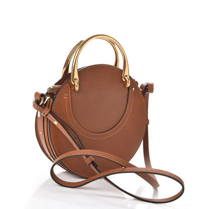 Chloe Calfskin Suede Raffia Small Pixie Bag Caramel 4 of 8