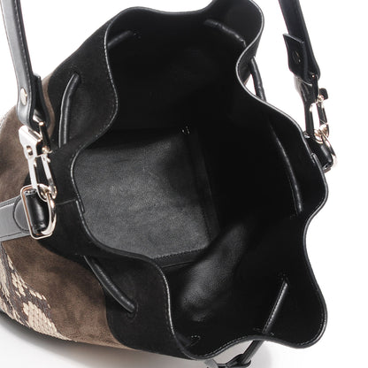 Proenza Schouler Suede Watersnake Medium Bucket Bag Black Pepe Roccia 5 of 8
