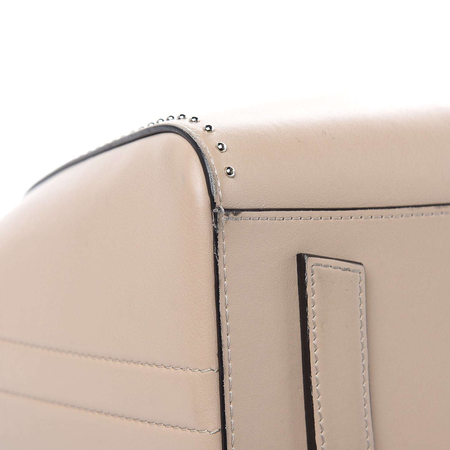 Calfskin Small Studded Antigona Nude