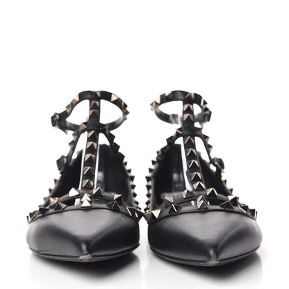 Valentino Garavani Nappa Rockstud Cage Ballerina Flats 39 Black 2 of 13