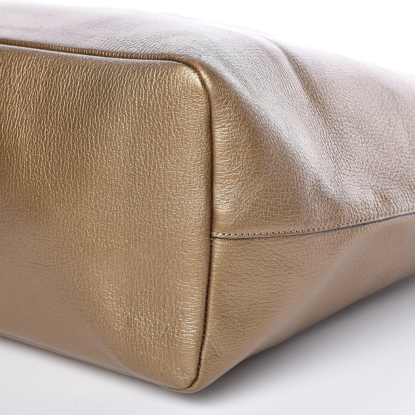 Metallic Goatskin Large Antigona Tote Gold