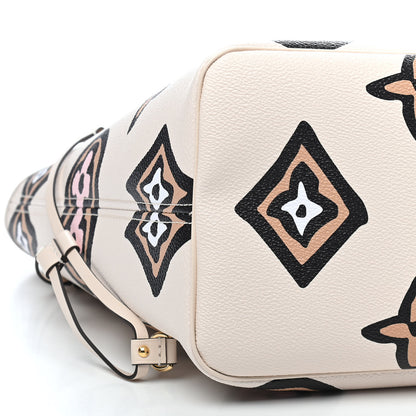 Louis Vuitton Monogram Giant Wild At Heart Neverfull MM Creme 7 of 8