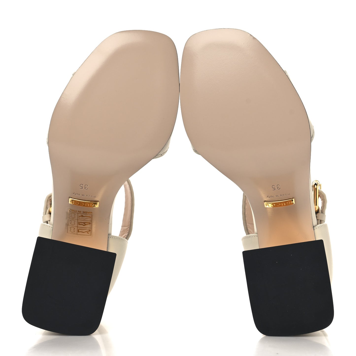 Nappa Horsebit Cross Strap 95mm Sandals 35 Mystic White
