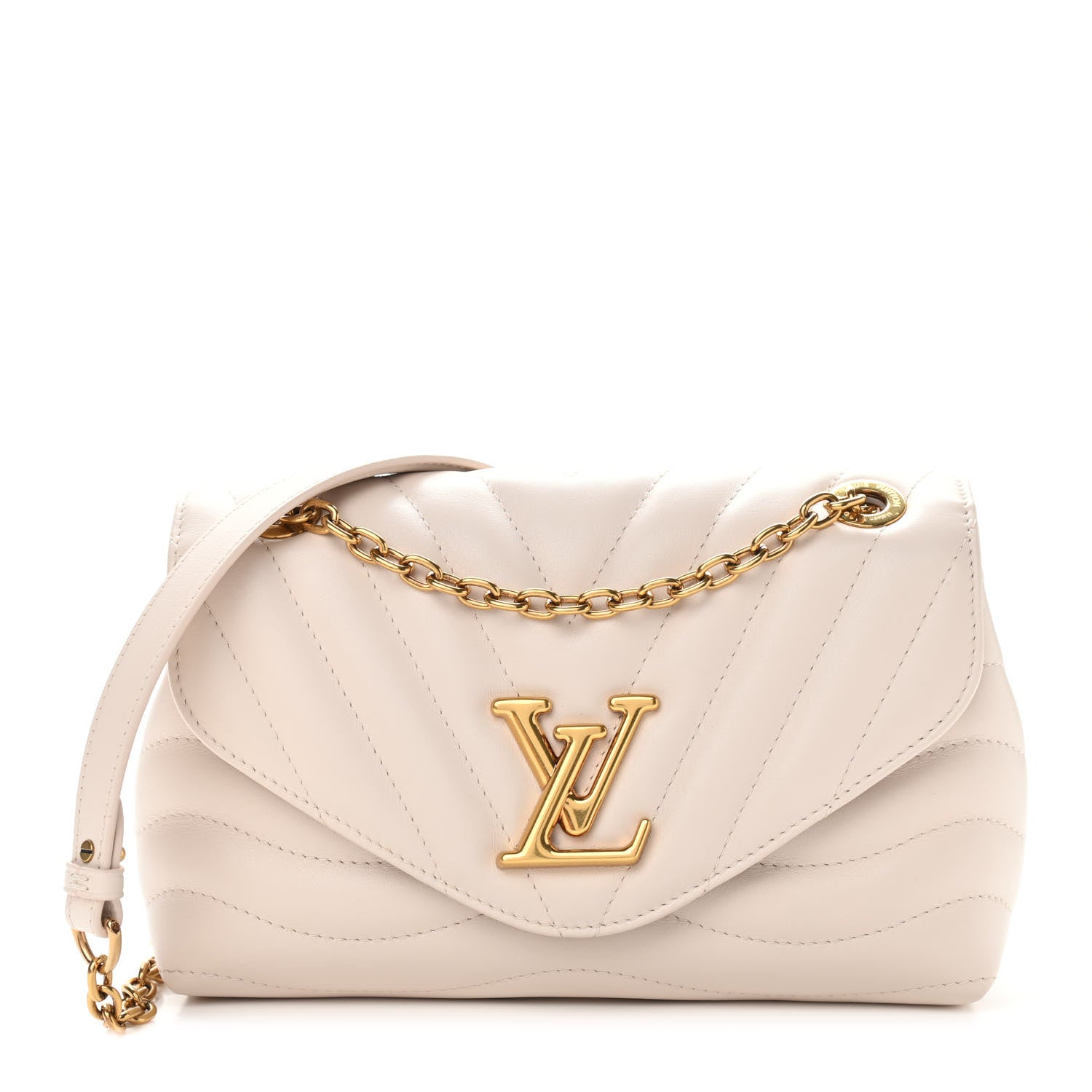 Louis Vuitton Calfskin LV New Wave Chain Bag Ivory 1 of 12