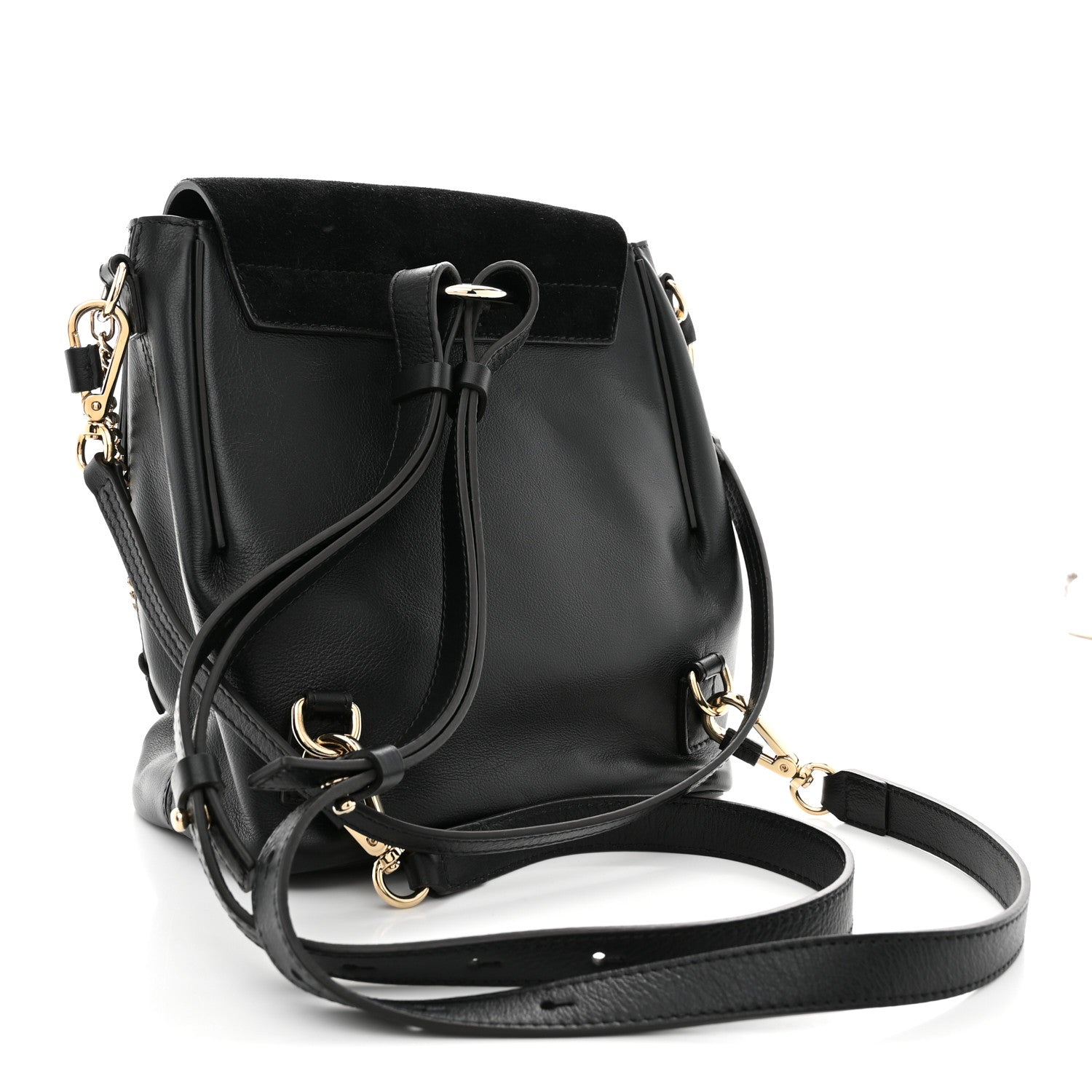 Chloe Suede Calfskin Medium Faye Backpack Black 2 of 9
