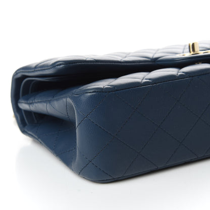Chanel Lambskin Quilted Medium Double Flap Blue 5 of 9