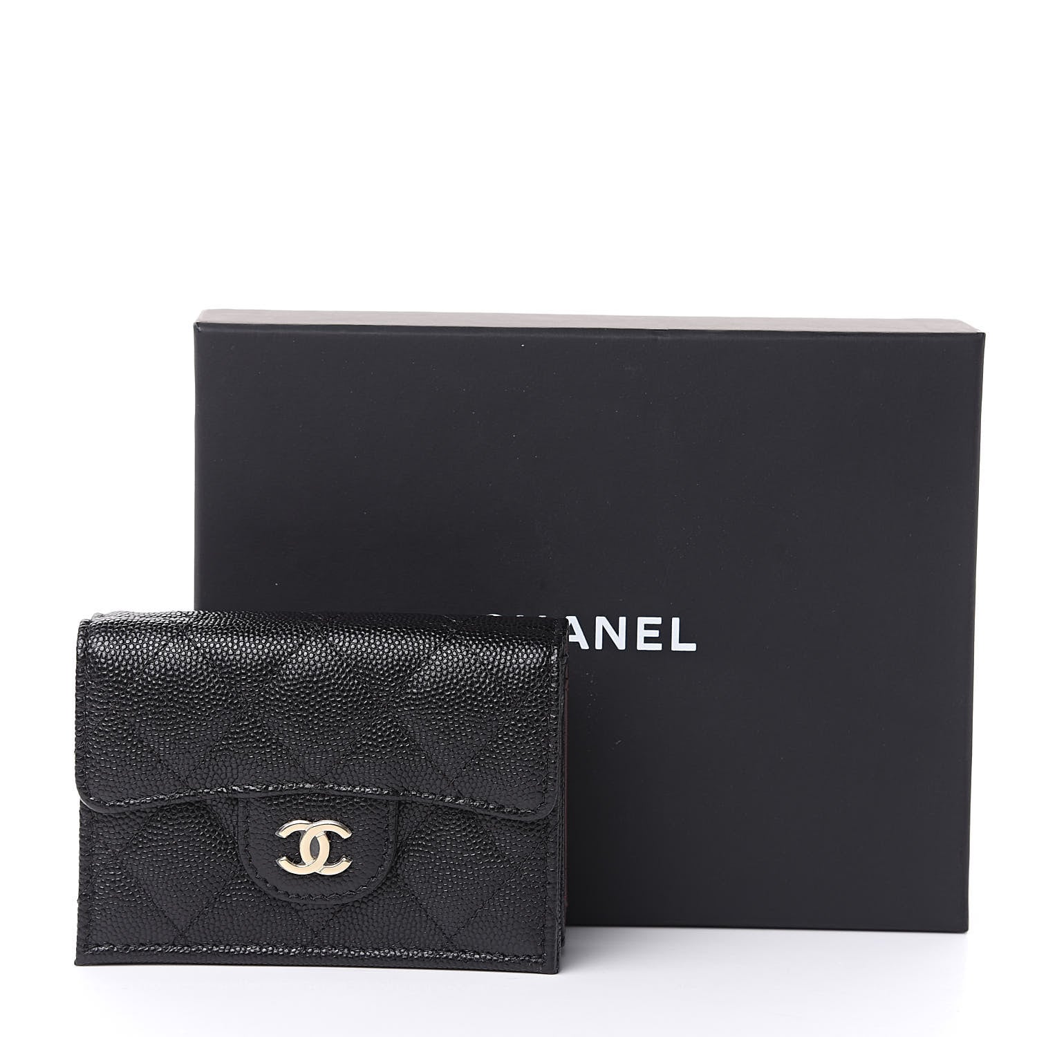 Chanel Caviar Quilted Compact Flap Wallet Black 8 of 8