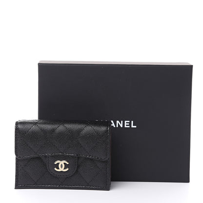 Chanel Caviar Quilted Compact Flap Wallet Black 8 of 8