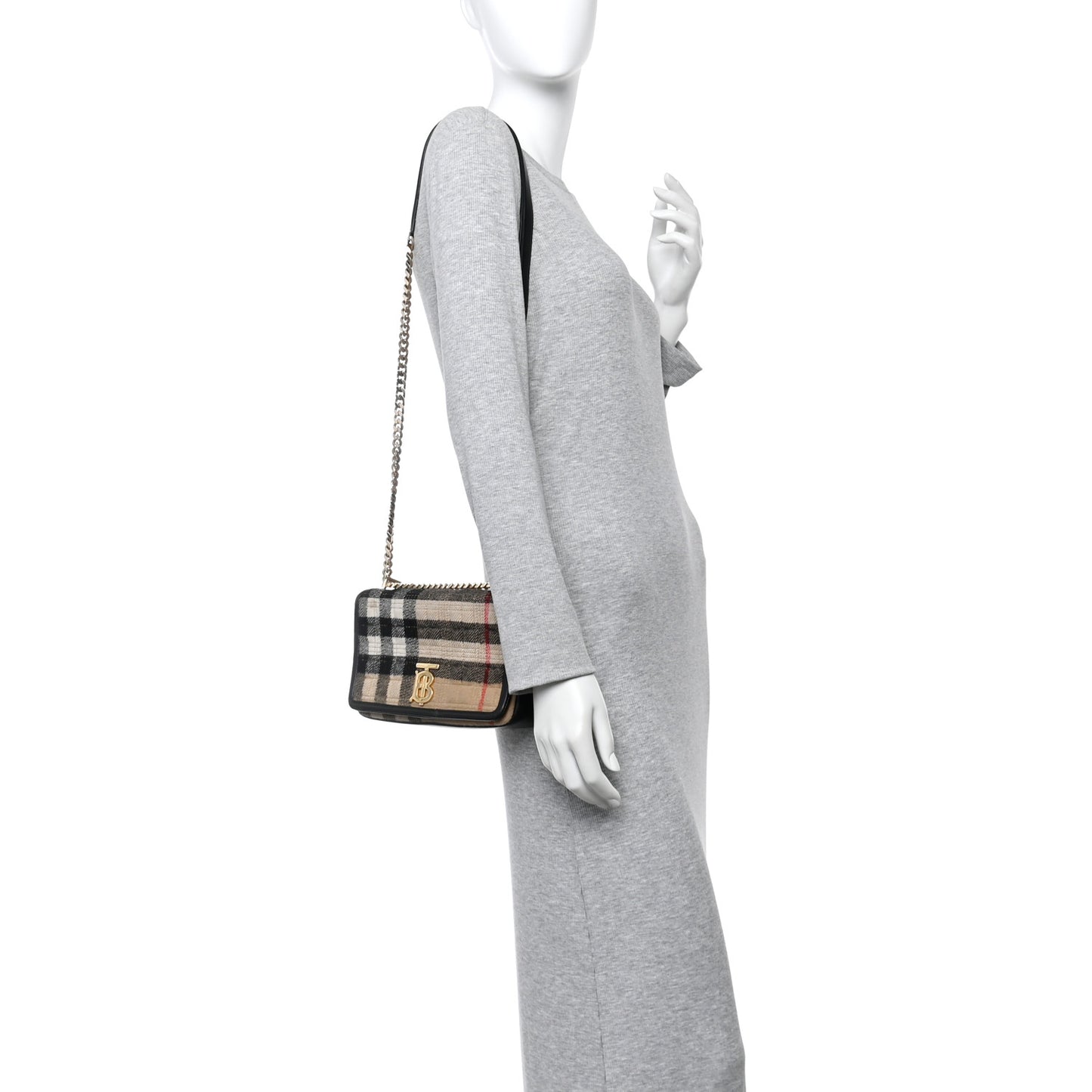 Check Cashmere Small Lola Bag Black