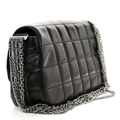 Chanel Lambskin Chocolate Bar Quilted Lambskin 5 Chain Flap Black 3 of 13