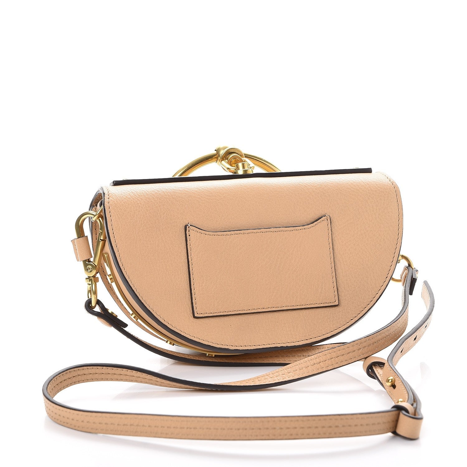Chloe Suede Calfskin Constellation Studded Small Nile Bracelet Minaudiere Bag Blush Nude 4 of 9