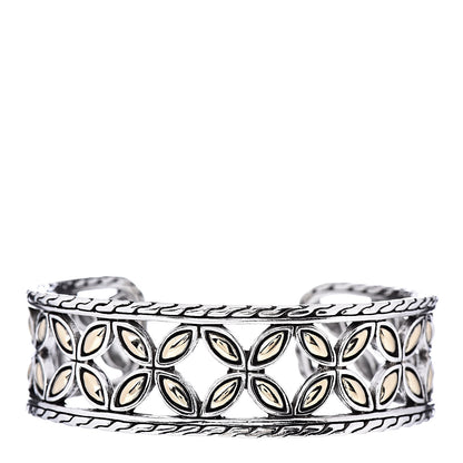 John Hardy Sterling Silver 18K Yellow Gold Kawung Cuff Bracelet 1 of 5