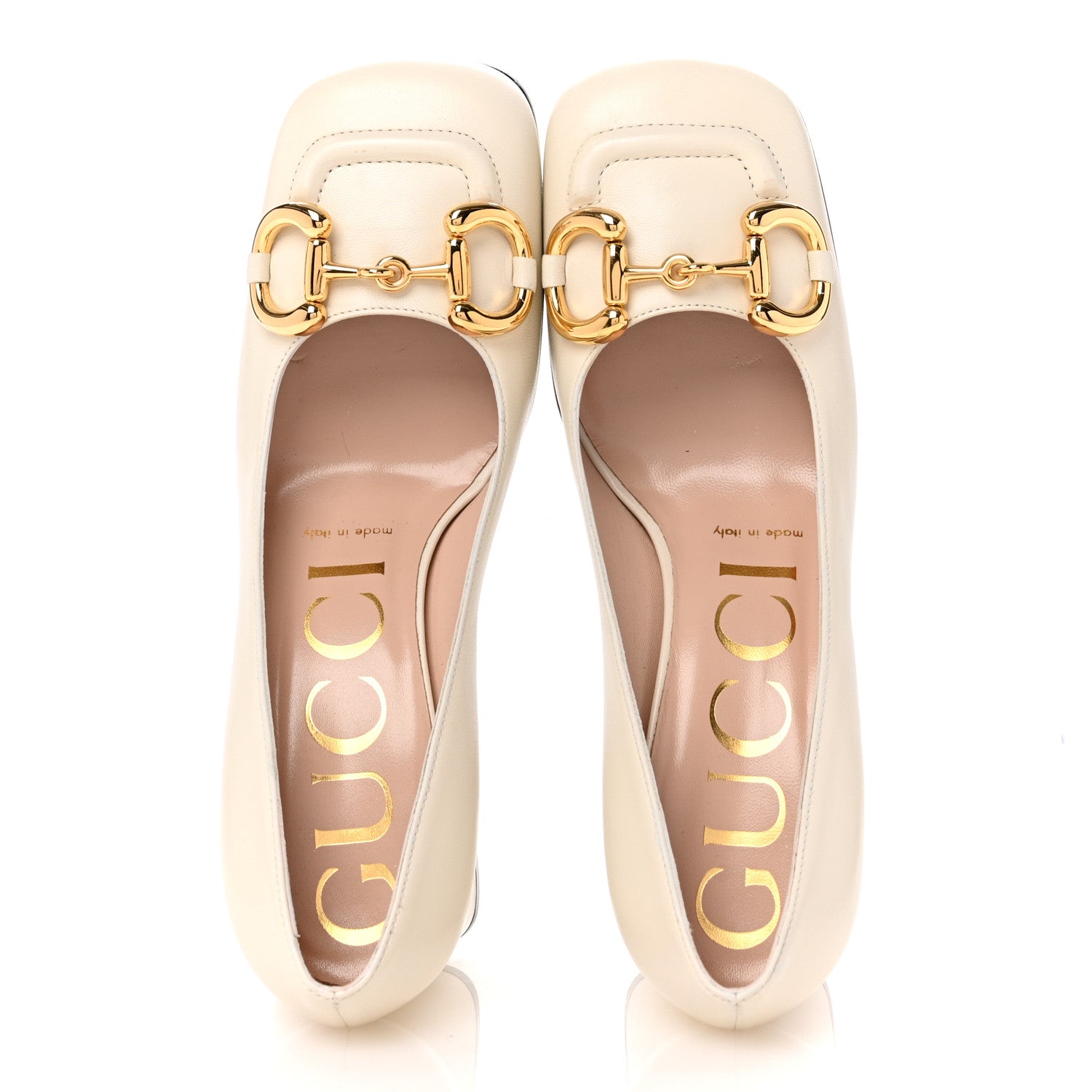 Gucci Malaga Kid Horsebit Pumps 35.5 Mystic White 2 of 12