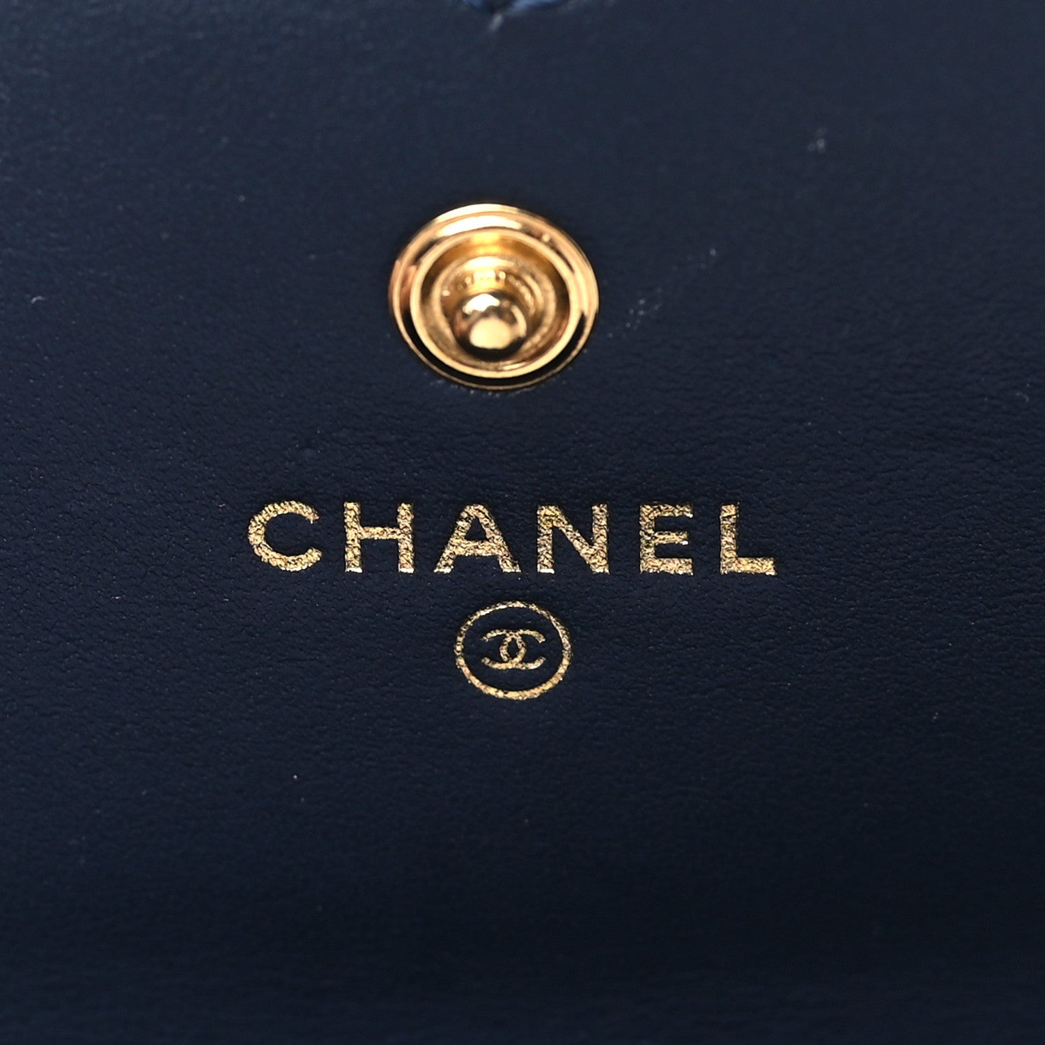 Chanel Caviar Quilted Filigree Large Gusset Flap Wallet Navy 6 of 7